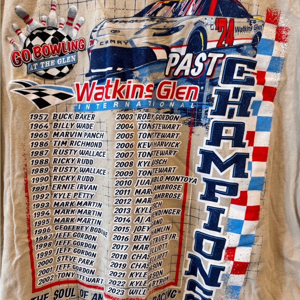 Nascar Watkins Glen Beige Racing Tee - Picture 5 of 6
